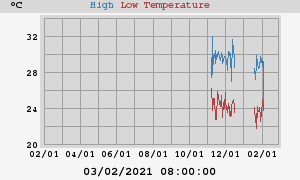 Daily highs and lows for the year